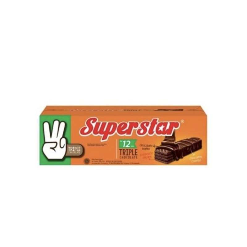 Roma wafer superstar tripple coklat 216gr / 96gr