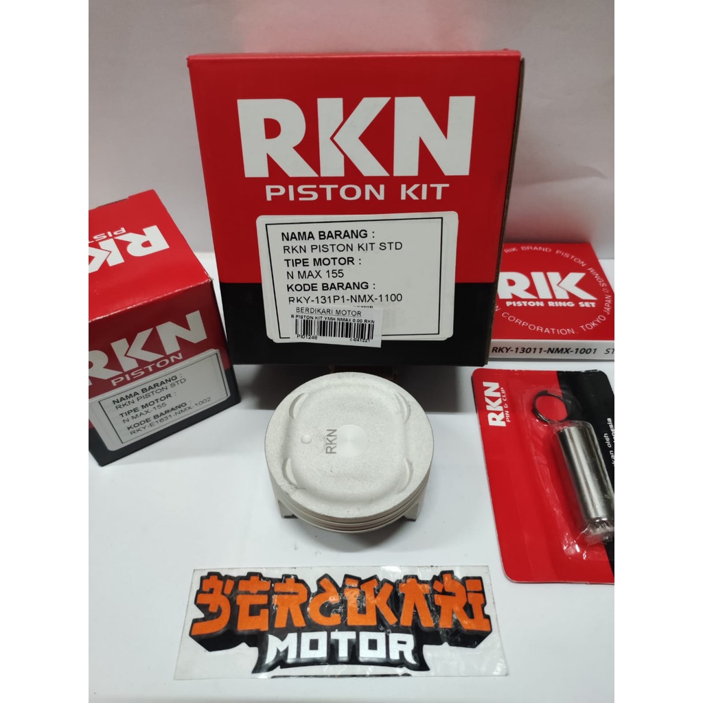 PISTON KIT RKN YAMAHA NMAX N-MAX AEROX (2DP) Ov. STD - 1.00 DIA. 58 58.25 58.5 58.75 59 PIN 14.