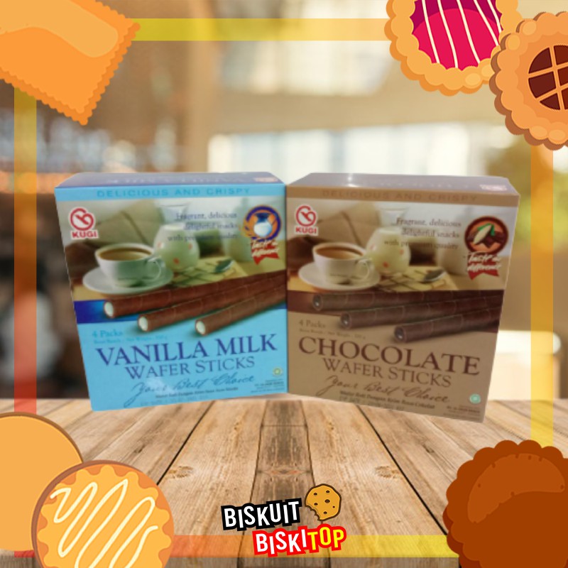 

B. BISKITOP - KUGI WAFER STICK 320g Rasa Vanilla Coklat Terbaru Biskuit Cemilan Dewasa Anak Renyah