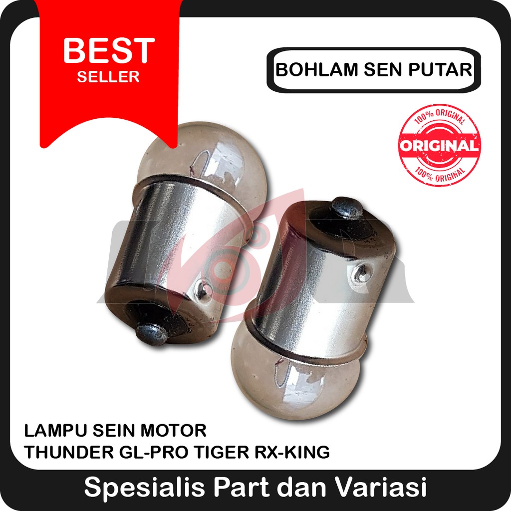 Bohlam Sen Putar 12v 10w Lampu Sein Motor Thunder GL-Pro Tiger RX-King