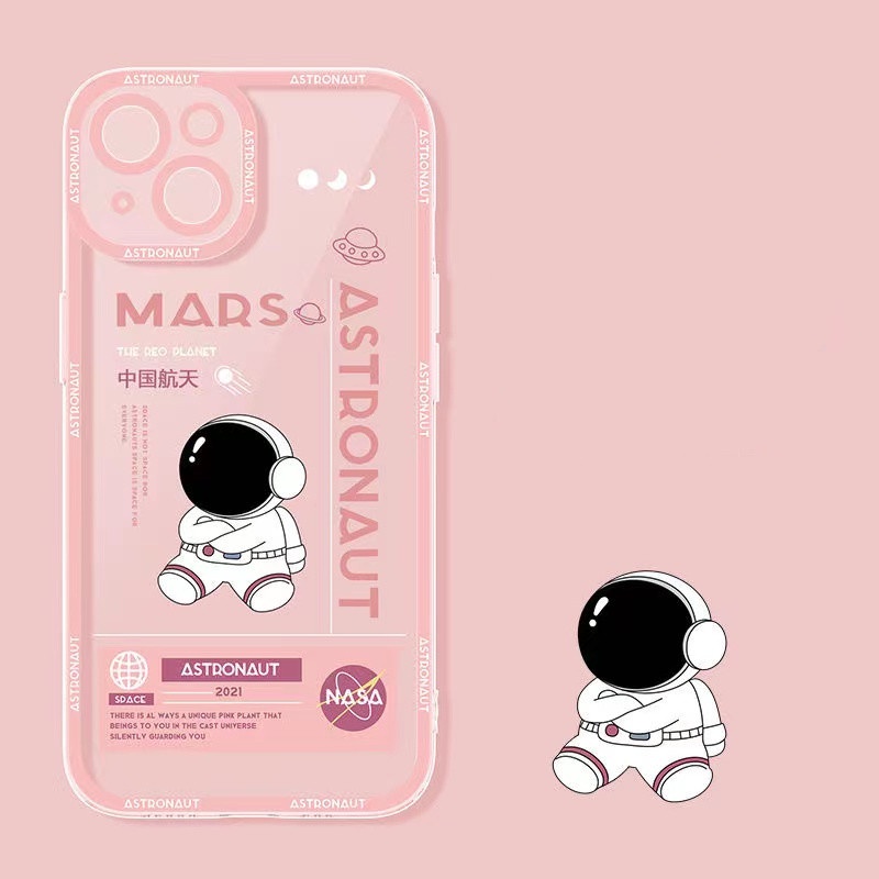 Soft Case Tpu Motif Kamera Astronot Untuk Iphone 13 12 11 Pro Max 12 13 Mini X Xs max XR 7 / 8 / Se 2020 7plus / 8plus