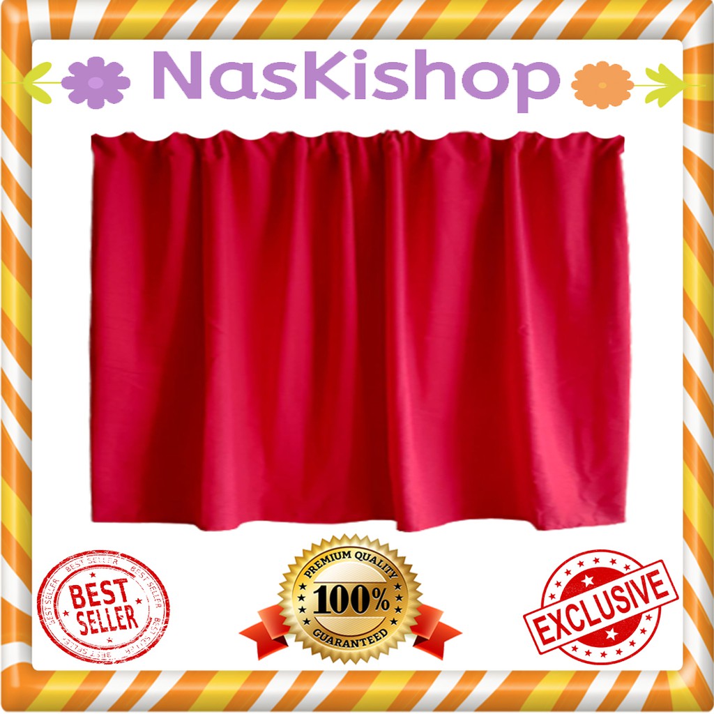 Gorden kolong dapur hordeng kolong dapur motif polos