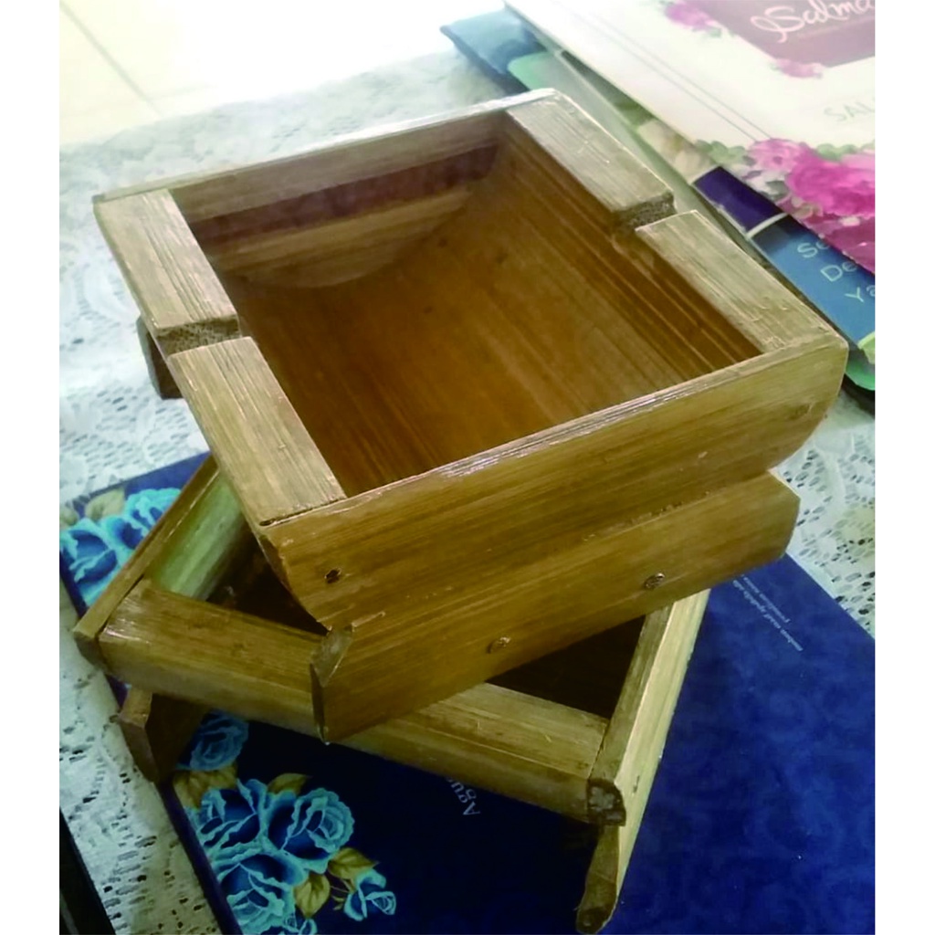 Asbak bambu, asbak unik, asbak cafe, asbak rokok, souvenir asbak, kerajinan bambu, asbak bambu murah