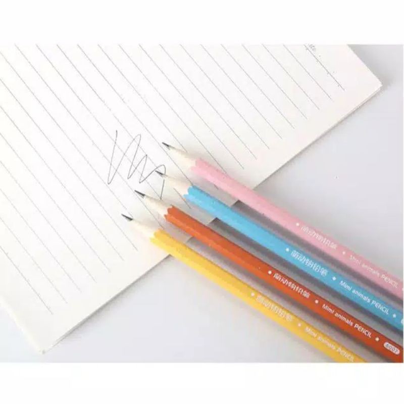 Pensil Tulis HB ANIMAL 1 SET ISI 12 PCS Pensil HB Sekolah