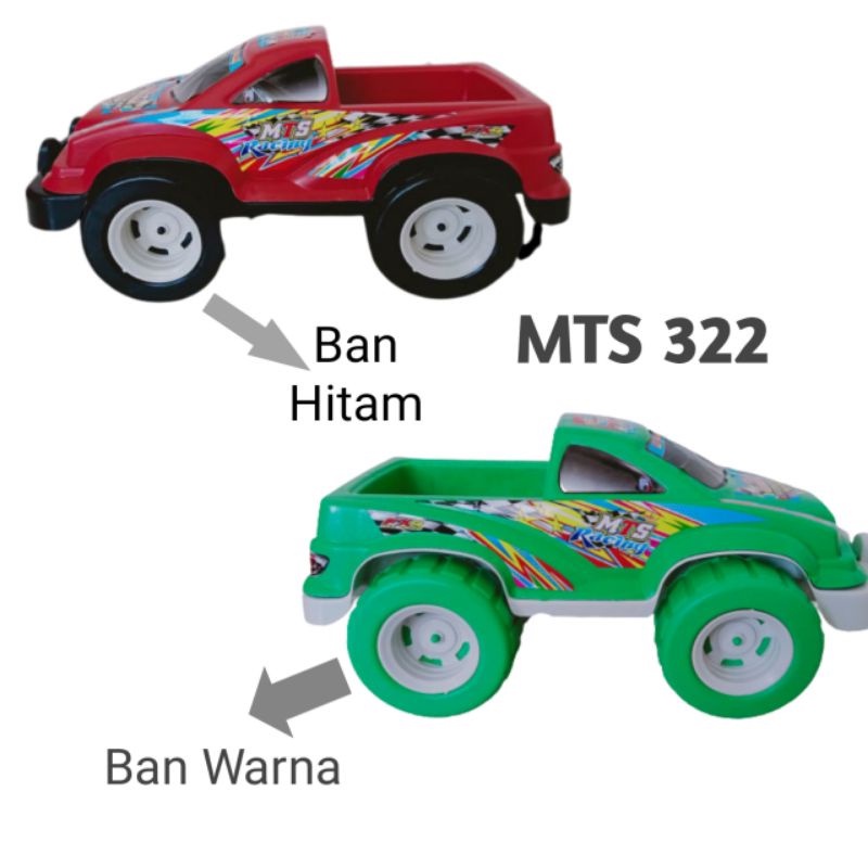 MAINAN ANAK MOBIL/TRUK OFF ROAD MTS 322 BAN HITAM/BAN WARNA