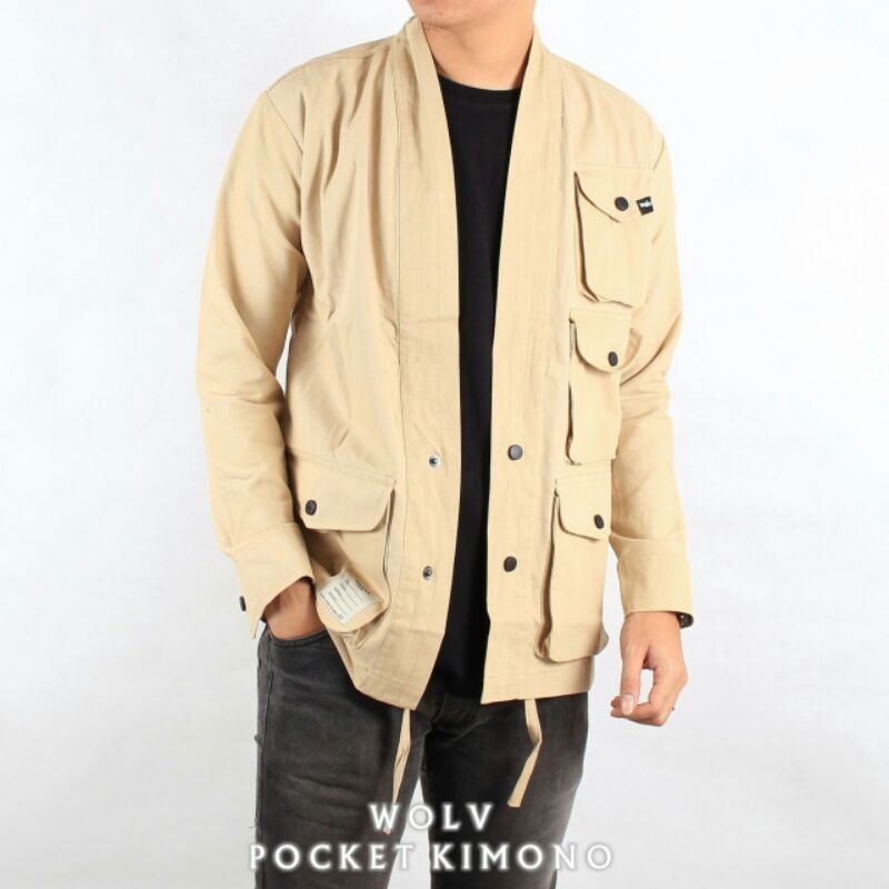 Jaket Kimono Pocket Jaket Wolv Original Product