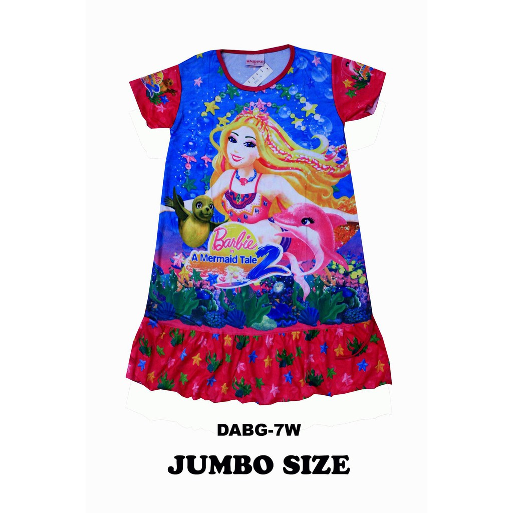 Daster Full Print Jumbo Size Barbie Mermaid Tale DABG7W