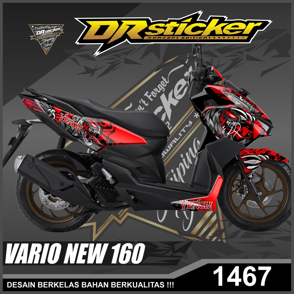 Dekal Sticker VARIO NEW 160 Full Body Stiker Skotlet VARIO Desain Venom Stiker full body VARIO NEW 1