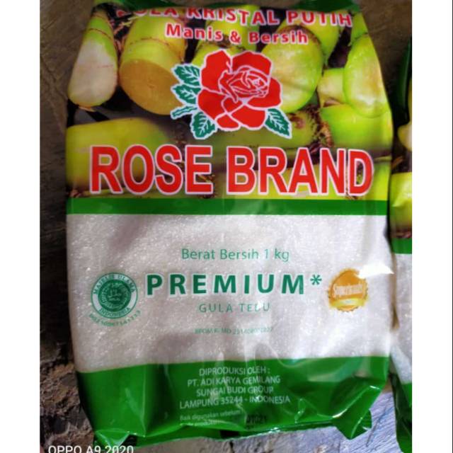 

FREE ONGKIR!!! [1kg / 1000gram] ROSE BRAND Gula Pasir Kristal Putih Premium / Rosebrand