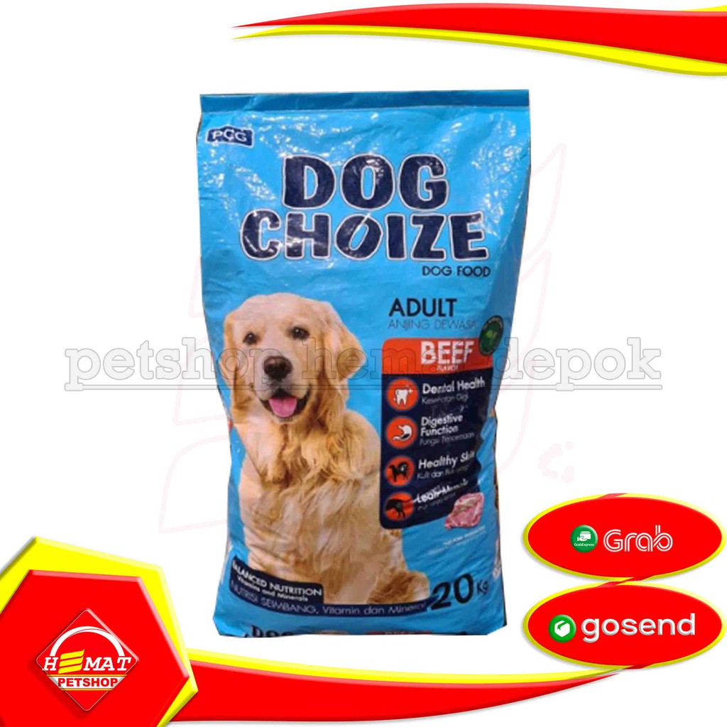 [GOSEND] Dog Choize 20 Kg Beef Flavour Adult Makanan Anjing Dewasa spt bolt canine choise 20kg