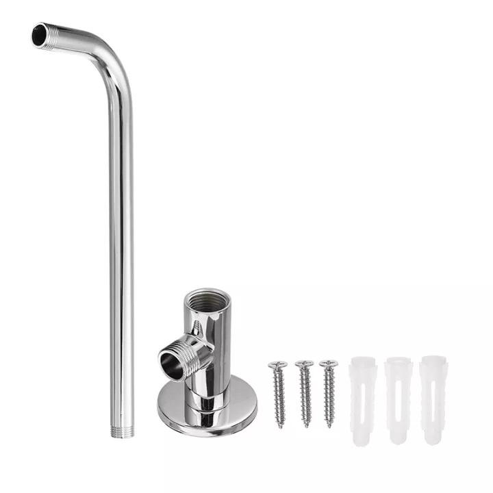 Pipa Gagang Kepala Shower Rain Tiang Dinding Tanam Wall Mount Base 1/2 Inch Head Tanam Tembok Besi B