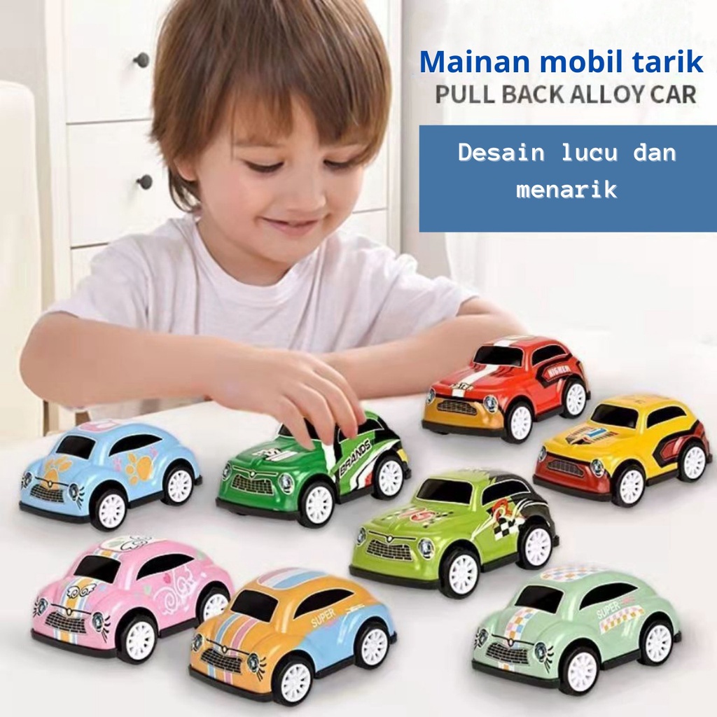 Mainan Anak Mobil Mini Pull Back Colorfull Racing Mini Car Kids