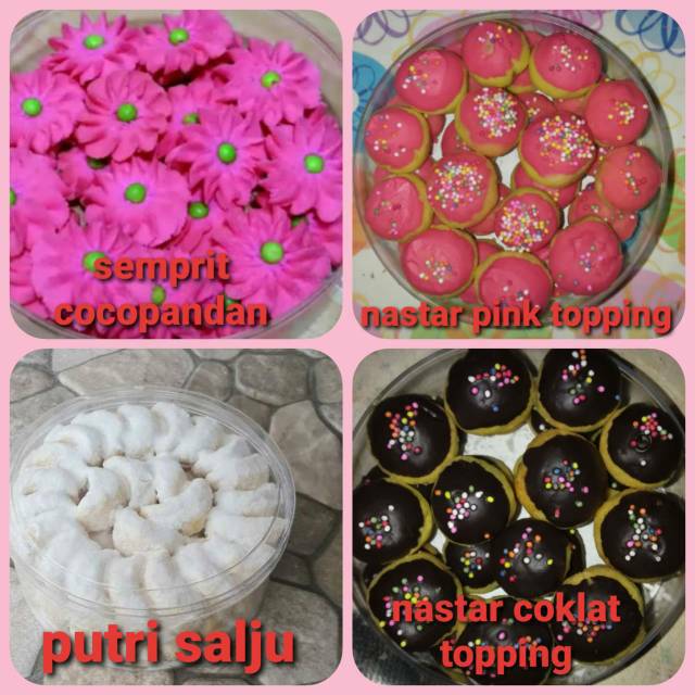 

KUE LEBARAN NASTAR, SEMPRIT, PUTRI SALJU, KUE KACANG, NASTAR WIJEN, SEMPRIT COKLAT