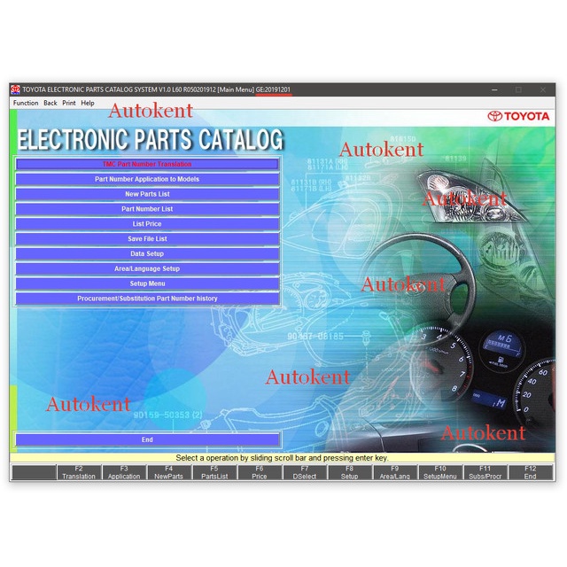 Autokent TOYOTA EPC 2019 - Electronic Parts Catalog