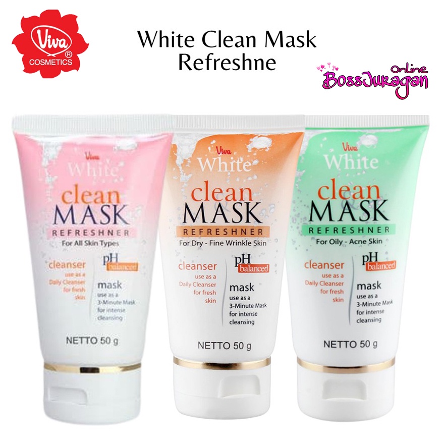 (BOSS) VIVA White Clean Mask Refreshner Face Cleanser - 50g