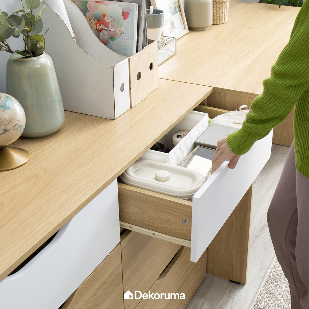 Dekoruma Sano Lemari Laci Susun 6 Laci Baju Lemari Kayu Minimalis Olahan (Chest of Drawer Cabinet)