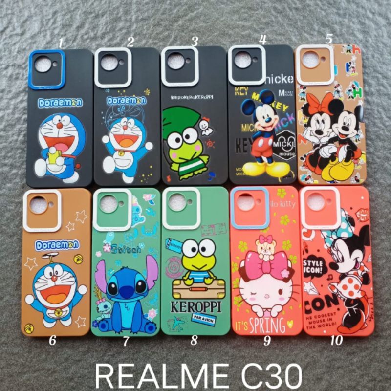 Case gambar Realme C30 . Realme Narzo 50i PRIME motif cewek soft softcase softshell silikon cover casing kesing housing