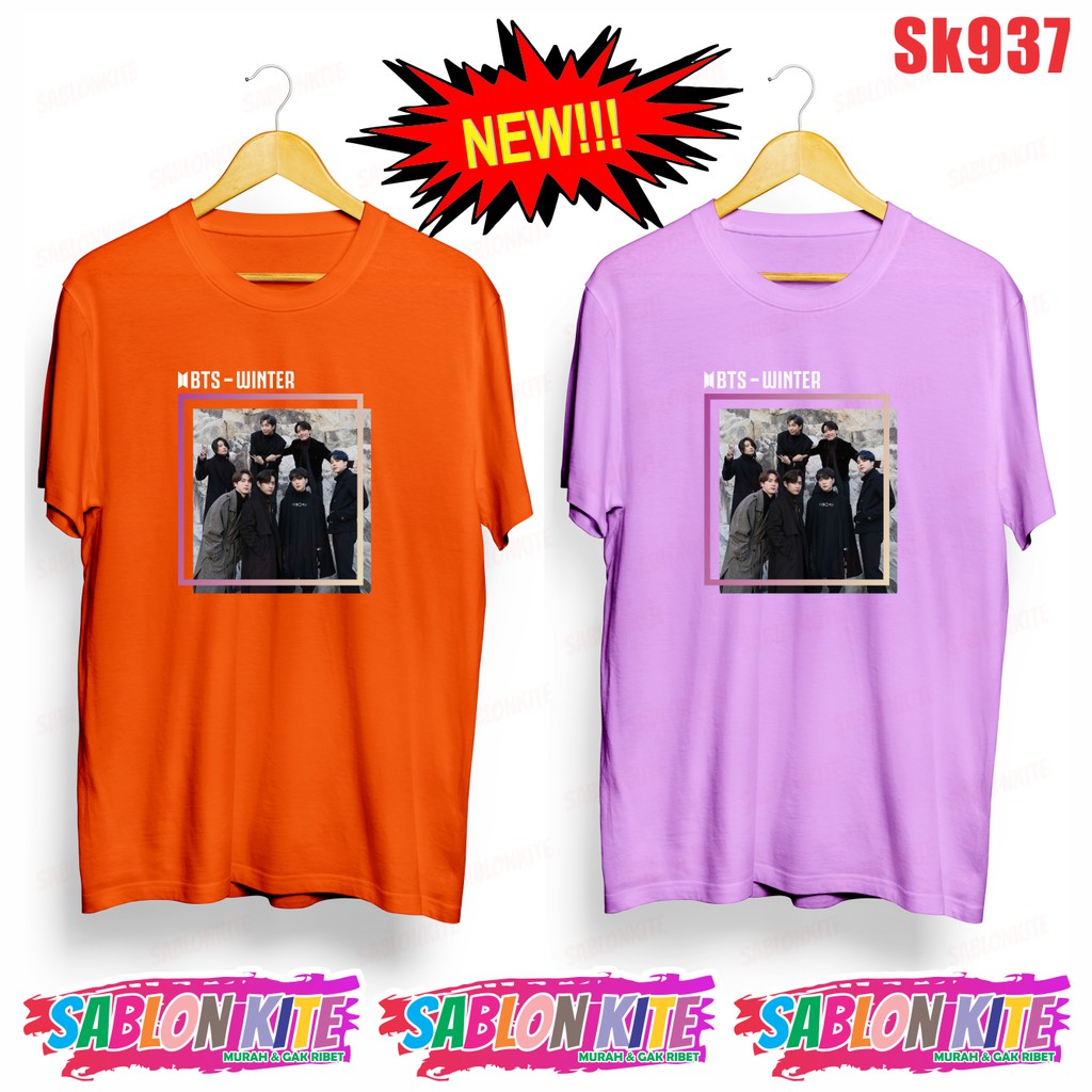 MURAH!!! KAOS KPOP WINTER SK937 JK V RM JH JM SG JIN UNISEX COMBED 30S