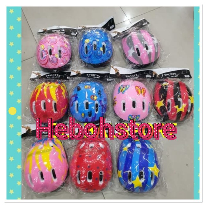 HELM SKATEBOARD ANAK/HELM SEPATU RODA MOTIF ANAK MURAH