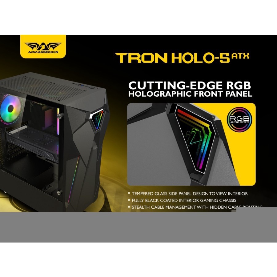 Armaggeddon Tron Holo 5 | RGB Holographic |ATX Gaming Case