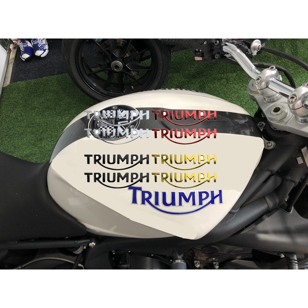 2pcs Stiker Emblem TRIUMPH 3D Reflektif RIUMPH Untuk DAYTONA 600 / 650 / 765 / 675