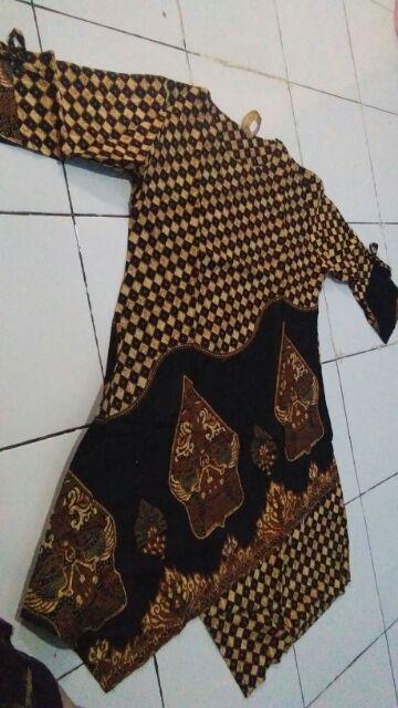 Tunic Ziggy Wayang Tunik Batik Cantik Tunic Batik Modern Seragaman Batik Kerja Wanita Muslim Modis