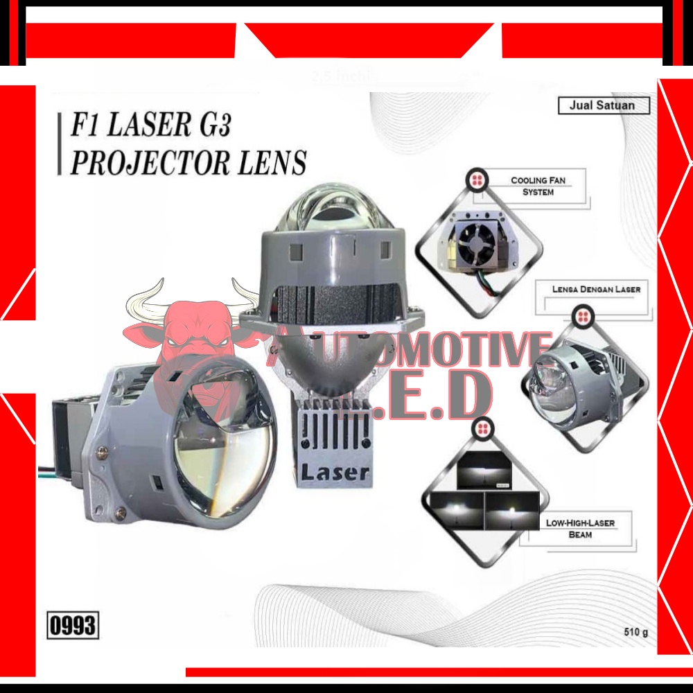 ORIGINAL BILED F1 LASER 65 WATT AES | LAMPU MOTOR BILED LASER 65 WATT | PROJECTOR BILED F1 LASER 65 