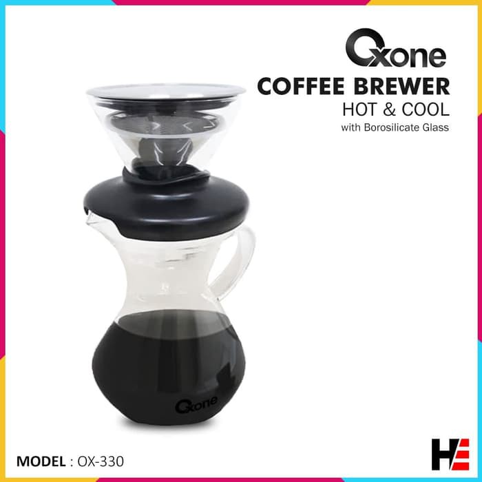 Coffee Brewer Oxone Hot &amp; Cold OX-330 With Borosilicate Glass