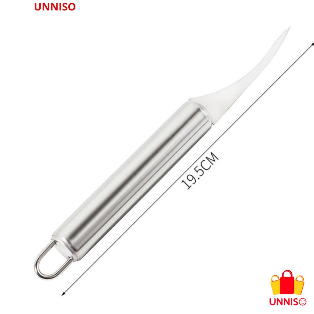 UNNISO - Pisau Pengupas Cangkang Kulit Udang Stainless Steel PU2