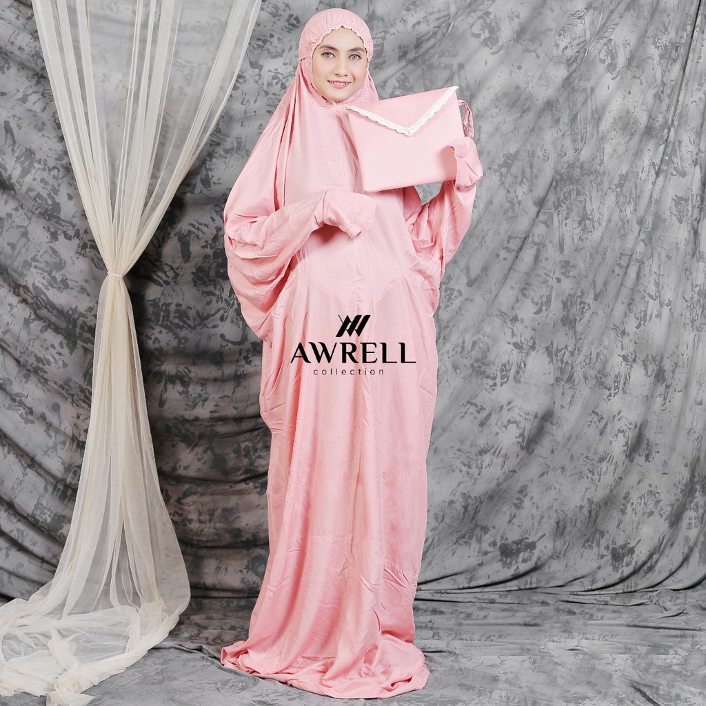 Awrellcollection - Mukena Terusan Polos Rayon Premium