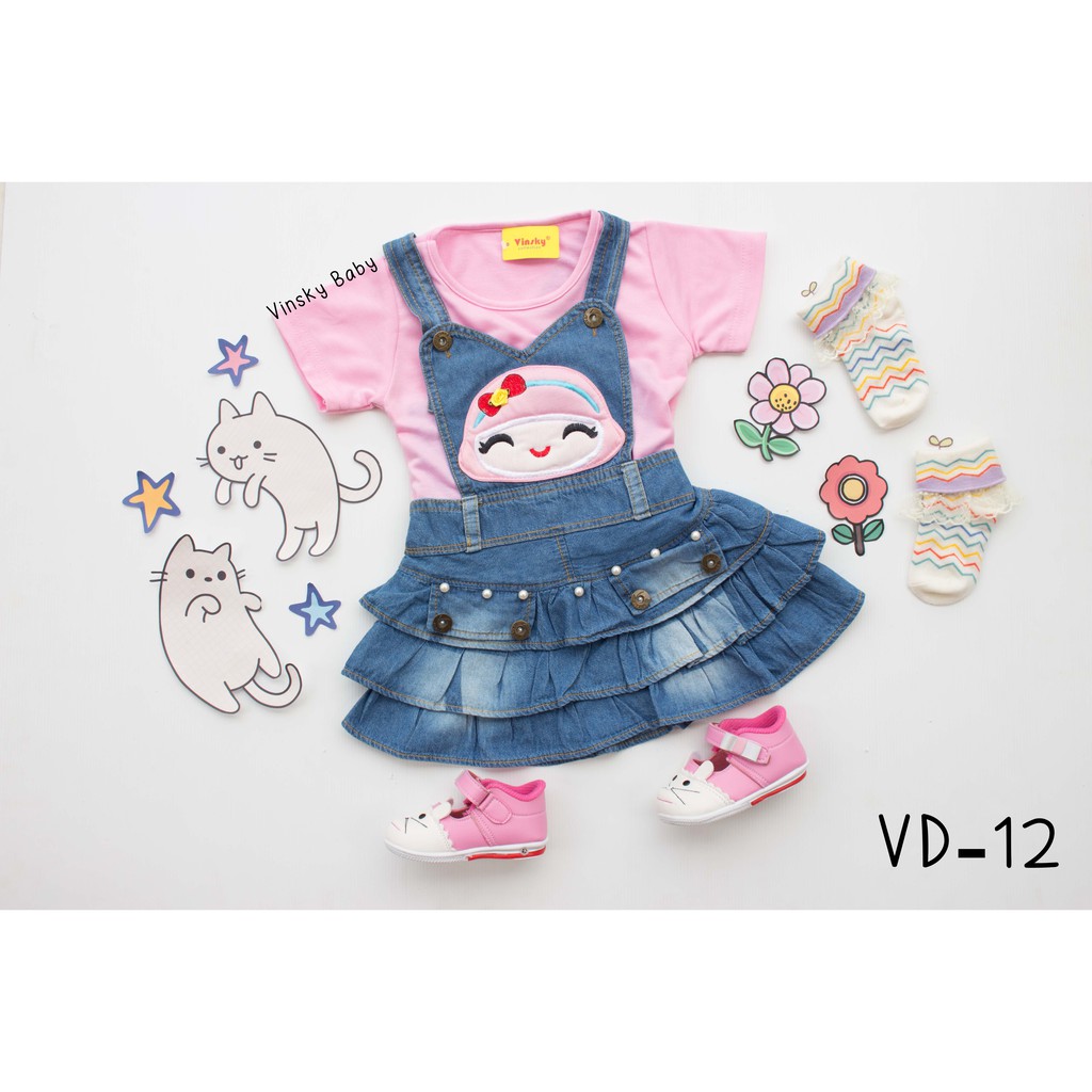 Baju Kodok Rok Jeans Denim Anak