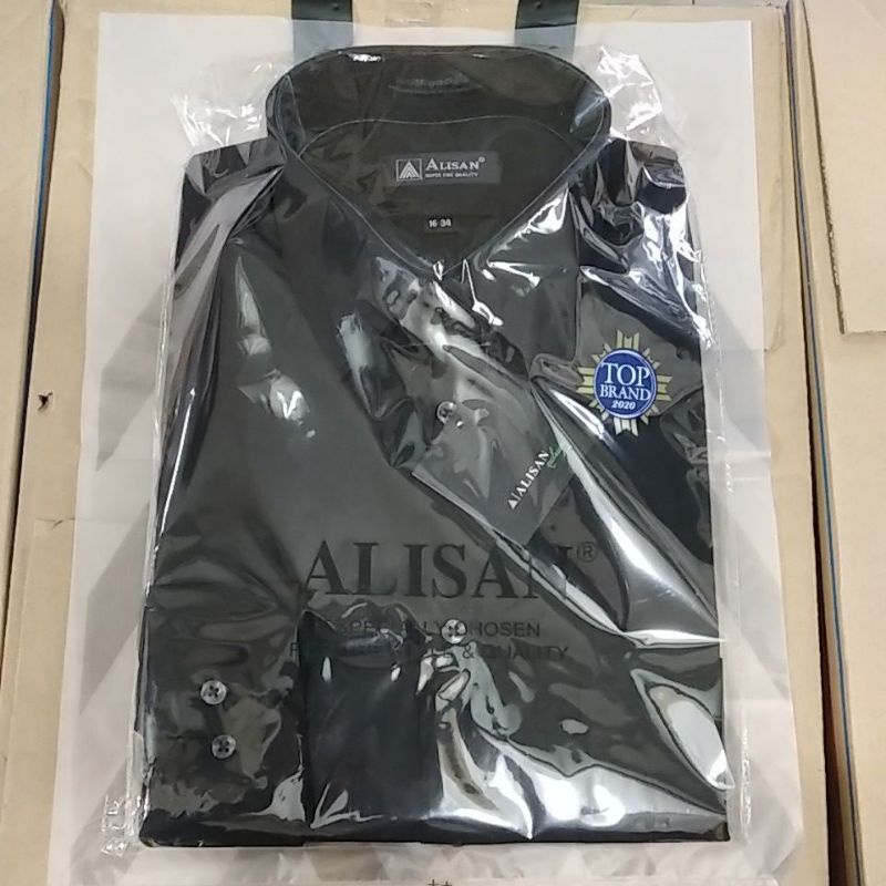 Kemeja Alisan Panjang Hitam