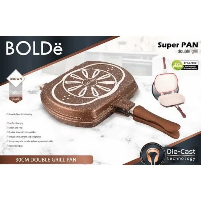 BOLDE SUPER PAN DOUBLE GRILL 30CM-GOLD