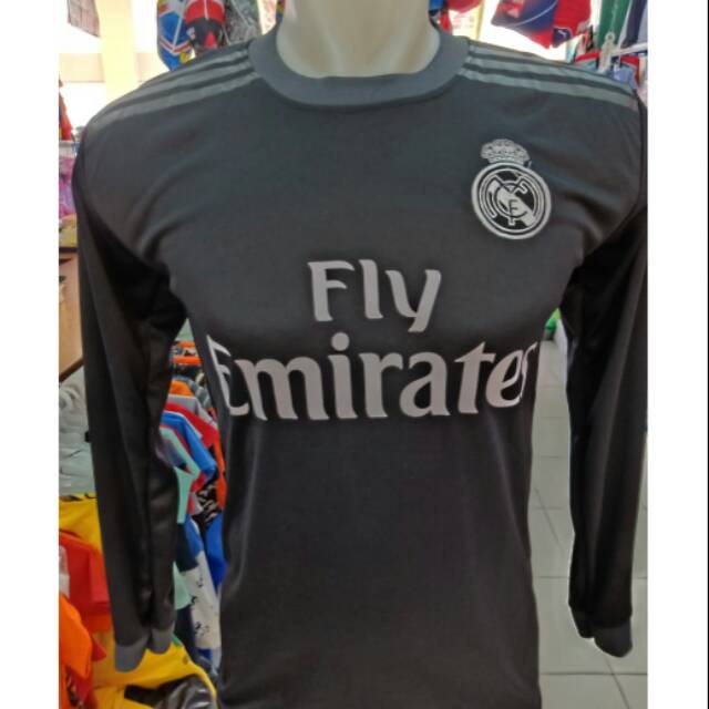 Jersey real madrid hitam panjang