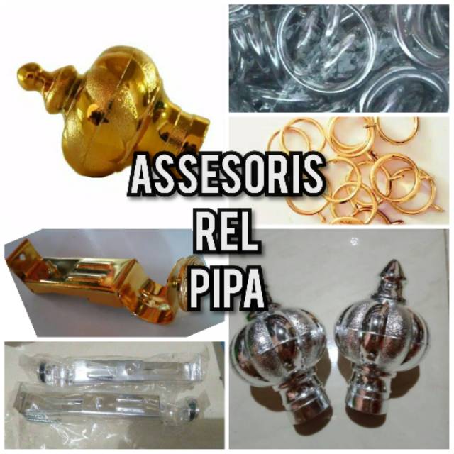 ASESORIS REL GORDEN PIPA BRACKET BATANG GORDEN ENDCUP BATANG GORDEN RING BATANG GORDEN