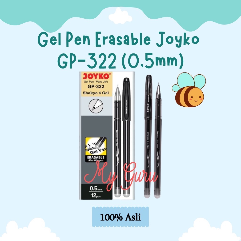 

[PCS] ERASABLE GEL PEN JOYKO GP-322 SHOKYO 4 / PULPEN PENA BISA DIHAPUS (0.5 MM)
