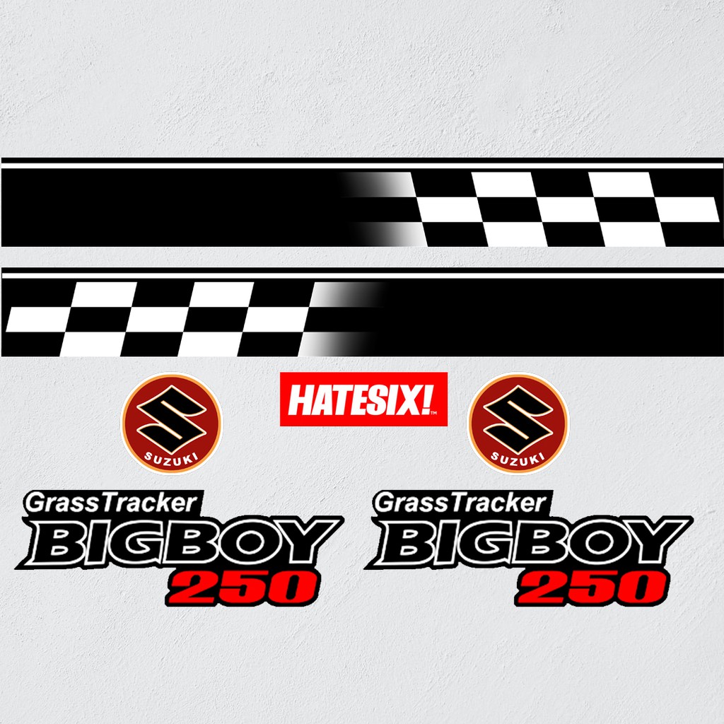 Sticker Decal Suzuki GrassTracker Big Boy BigBoy Thunder 250 Hatesix