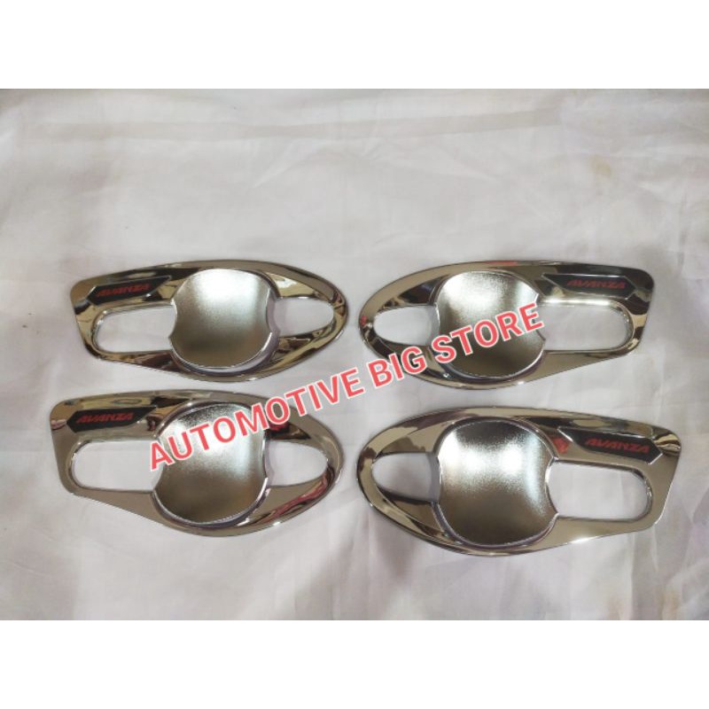 Outer Handle / Mangkok Pintu All New Avanza - Veloz 2012 2013 2014 2015 Chrome (Logo)