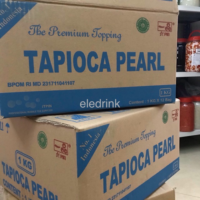 

ITPIN 12kg TAPIOCA PEARL tapioka Bubble Tea | Boba Milk Tea | Buble teh Mutiara