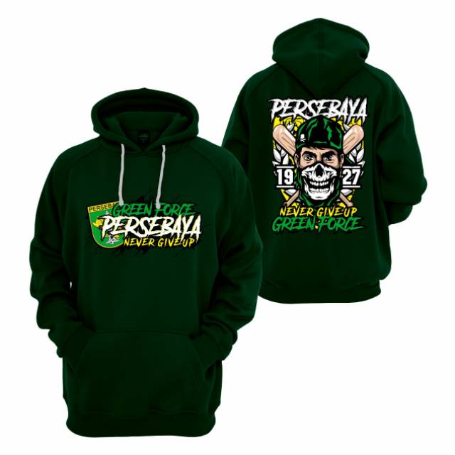 SWITER HOODIE PERSEBAYA // JAKET PERSEBAYA " GREEN FORCE "