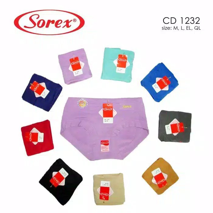 gos Celana Dalam Wanita/CD Sorex 1232/Bahan Katun