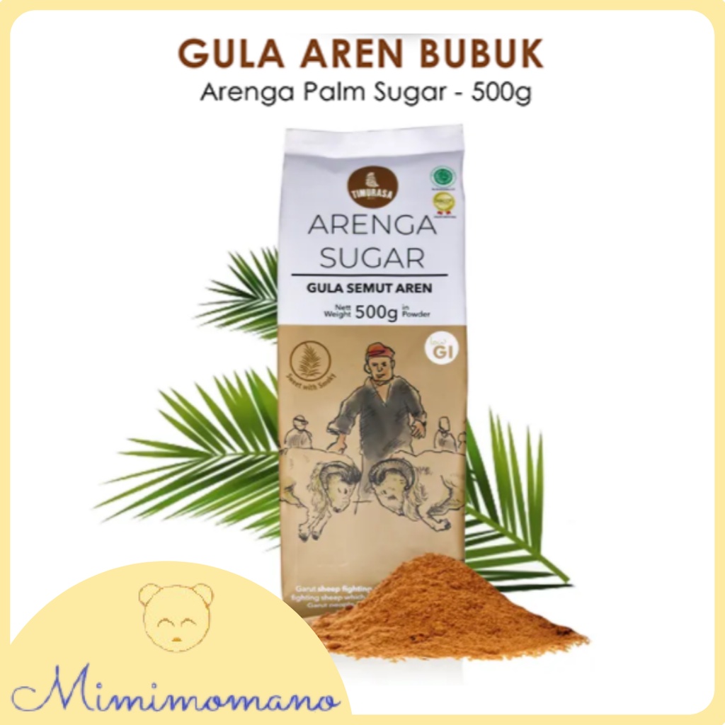 

Timurasa Gula Aren Bubuk Organik / Organic Crystal Arenga Sugar 500g / 500gr / 500 gr