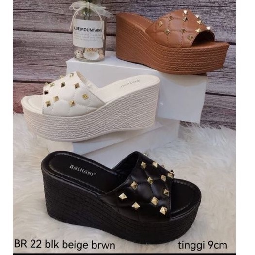 TERBARU SANDAL WEDGES BALNANI ORIGINAL IMPORT