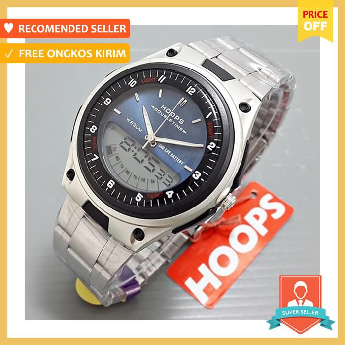 Jam Tangan Hoops Original Tanpa Garansi Tahan Air Dual Time