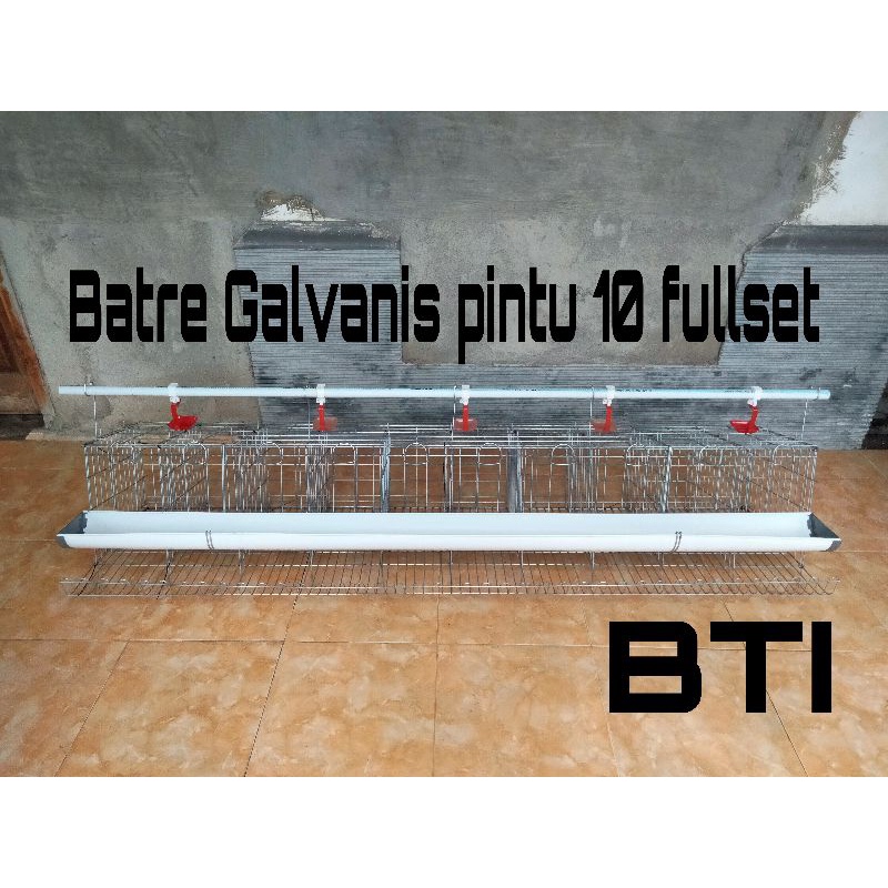 Kandang Batre Galvanis Pintu 10 Fullset