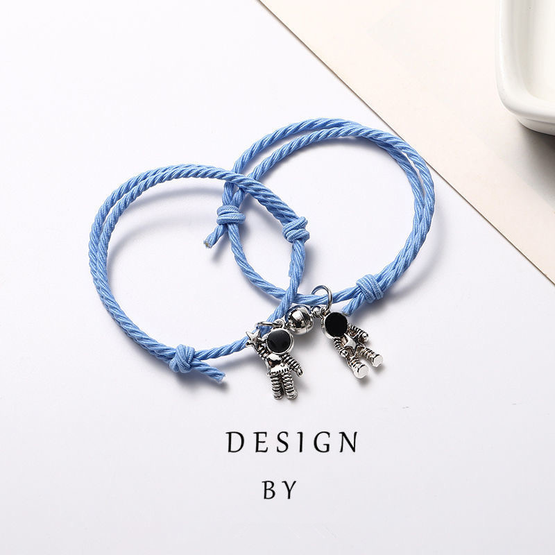 Fashion astronaut pendant couple Bracelet nylon rope Solid Color Bracelet simple accessories