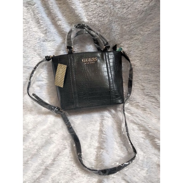tas selempang guess import croco warna hitam
