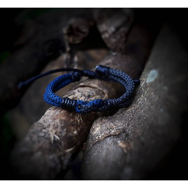 Advenlet - Gelang Pria Paracord Dwiwarna Blackblue