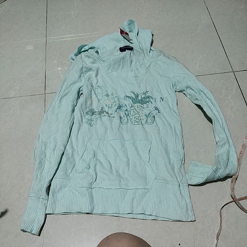 Ralph Lauren sweater hoodie riject preloved Masih tag 12 14 tahun