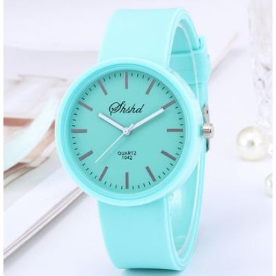 COD✅[Ready Stock] JAM TANGAN - JAM TANGAN WANITA ANALOG / JAM TANGAN FASHION WANITA SHSHD-Polos Tosca